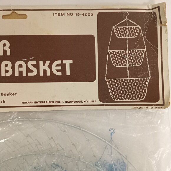 Vintage 3-Tier Collapsible Hanging Wire Basket Multipurpose Rustic Cottage Large - Picture 7 of 7